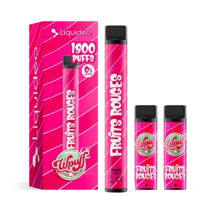 Liquideo Wpuff kit 1800 puffs - Myrtille Framboyante