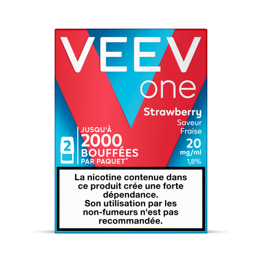 VEEV recharges 2pods - Fraise - 2 Intensités