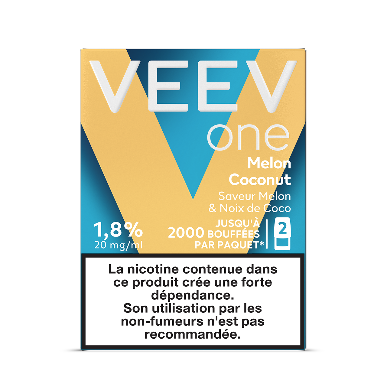 VEEV recharges 2pods - Melon coco - 2 Intensités