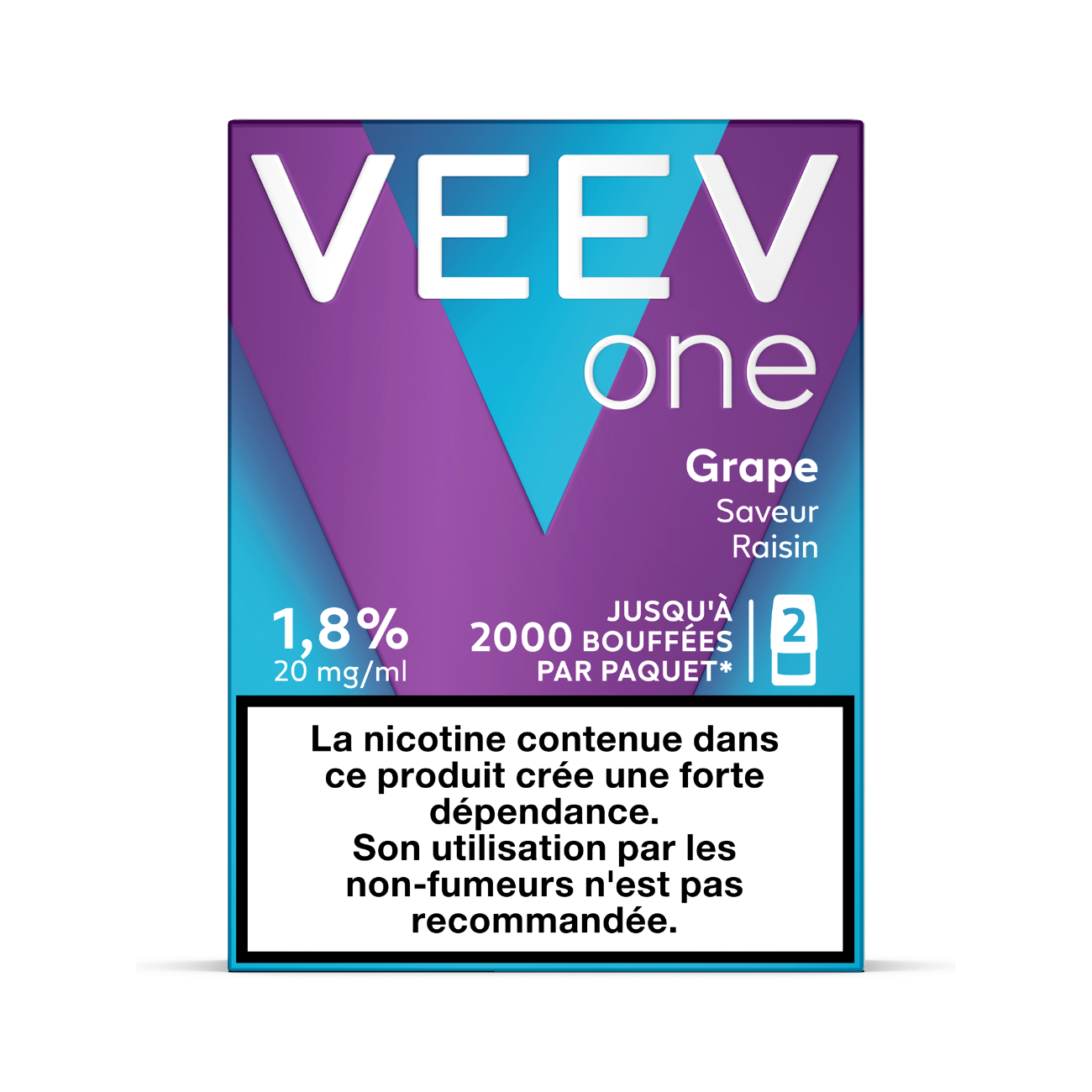 VEEV recharges 2pods - Raisin - 2 Intensités