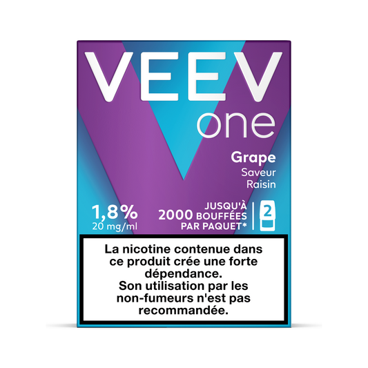 VEEV recharges 2pods - Raisin - 2 Intensités